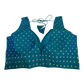 40" / UK 14 - Turquoise Blue - Silky Designer Saree blouse with cups,  Sleeveless - UK Stock - Quick Delivery - RNK - R717 KV