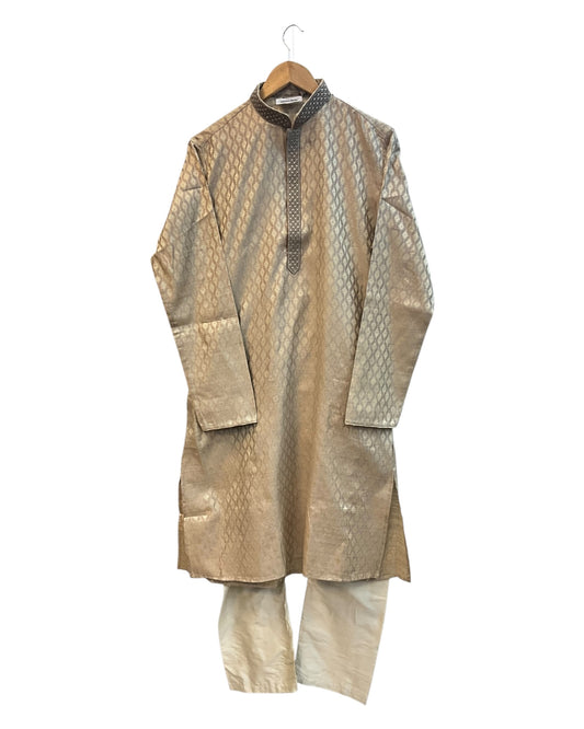 Rose Gold / Light Brown - Fantastic Mens Indian Kurta set - UK Stock - Weddings / Walimas , Sangeet, Diwali, Eid, Mehndi / Henna - NAD25702 KA