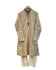 Rose Gold / Light Brown - Fantastic Mens Indian Kurta set - UK Stock - Weddings / Walimas , Sangeet, Diwali, Eid, Mehndi / Henna - NAD25702 KA