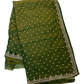 Green - Rich Saree with Stone Work Border and Blouse Piece - UK stock - 24hr Dispatch - RS2501 TH