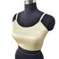 Cream - Spaghetti Strap Gaji Silk Saree / Lehenga blouse - 38" Bust - UK 12 - Back Fasten - AF2402 A 0324