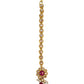 Magenta / Fuchsia - Gold Finish Small Size Tika Head Piece - Indian Ladies Fashion Jewellery - AE2436 11Vp24