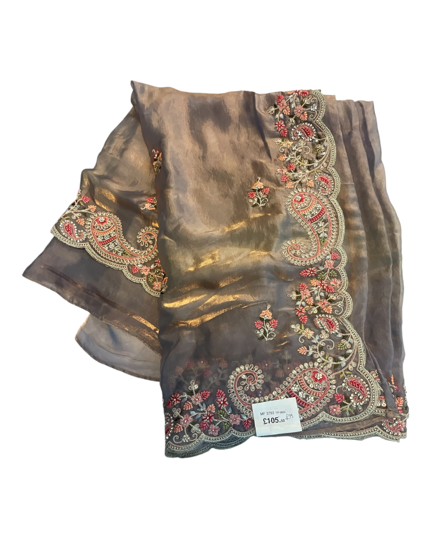 Sale! Lilac - Pastel Silky Saree with Blouse Piece - MF3793  TP 0824