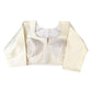 Cream - Silky Saree blouse with cups,  Long Sleeves, High Back - 38" - UK Stock - Quick Delivery - RNK - R231F-A