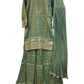 UK 12 / 38" - Sage Green - Ladies Sharara / Palazzo Trousers Suit - UK Stock - Sangeet / Henna / Weddings - HEL6501 JY