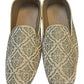 Very Comfortable Dark Gold Brocade Loafer Style Mojri - Indian Mens shoes - Mojari , Khossay -  YD2602
