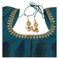Turquoise - Dupion Silky Saree / Lehenga blouse - 42" Bust (UK 16) Can be let out to size 18  - KP272 01Hp25