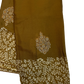 Mustard / Haldi Green - Chiffon Printed Saree with Blouse Piece - UK stock - 24hr Dispatch - LTF106 07KT26