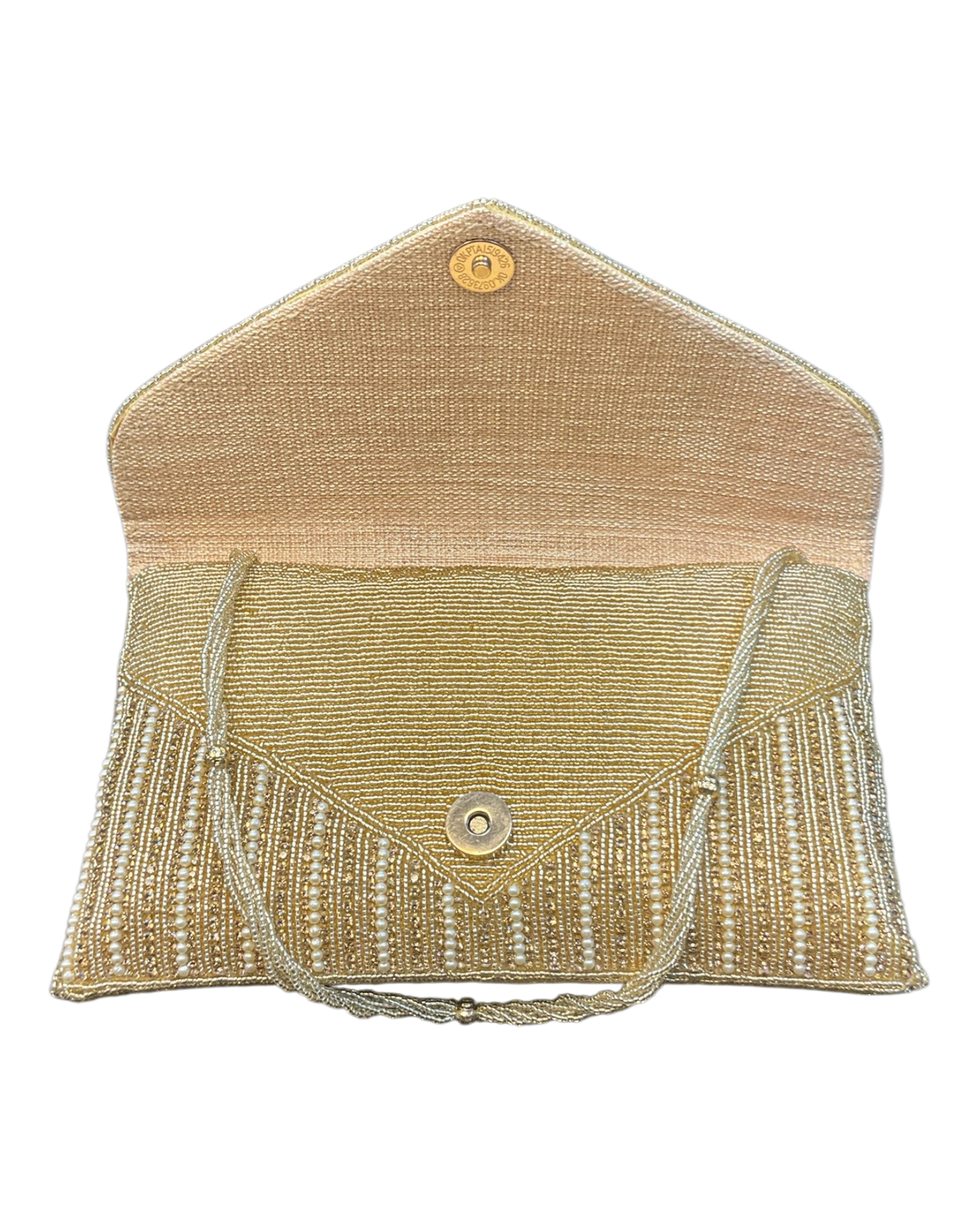 Gold - Rich Hand Embroidered Clutch Bag / Handbag -Bollywood / Weddings - MJ061 06KP26