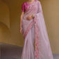 Lilac - Chiffon Saree with Fancy Ready made Blouse - TAT6905  JY 0624