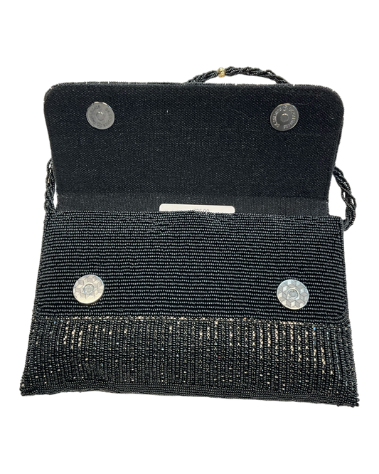 Black - Rich Hand Embroidered Clutch Bag / Handbag -Bollywood / Weddings - AKB278 11KJ25