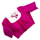 Hot Pink / Fuchsia - HYBRID Silky Saree blouse - With Elastic on both side for Great fit - Size 36",38", 40" S M L  - VAM1216 Ap