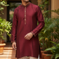 Magenta Fuchsia Pink - Banarasi Handloom Brocade Mens Indian Kurta set - UK Stock - Weddings / Walimas , Sangeet, Diwali, Eid, Mehndi / Henna - VEE2532 KR