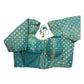 38" & 42" - Light Blue / Turquoise - Banarasi Brocade Saree / Lehenga Blouse -UK Stock - Quick Dispatch - X1212 08H25