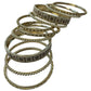 Gold Stone and Pearl - Antique Gold Finish Bangles Set (Set of 10) - UK stock - SM, M, L, XL JAN2648 08T25