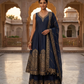 Size 20 (46") - Navy Blue - Designer -  Ladies Long Top Anarkali Trousers Suit - VMK Bandhan CY