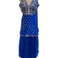 Size 12 (38") - Royal Blue - Designer Ladies Medium Top Palazzo Trousers Suit - VMK Upasana JJ