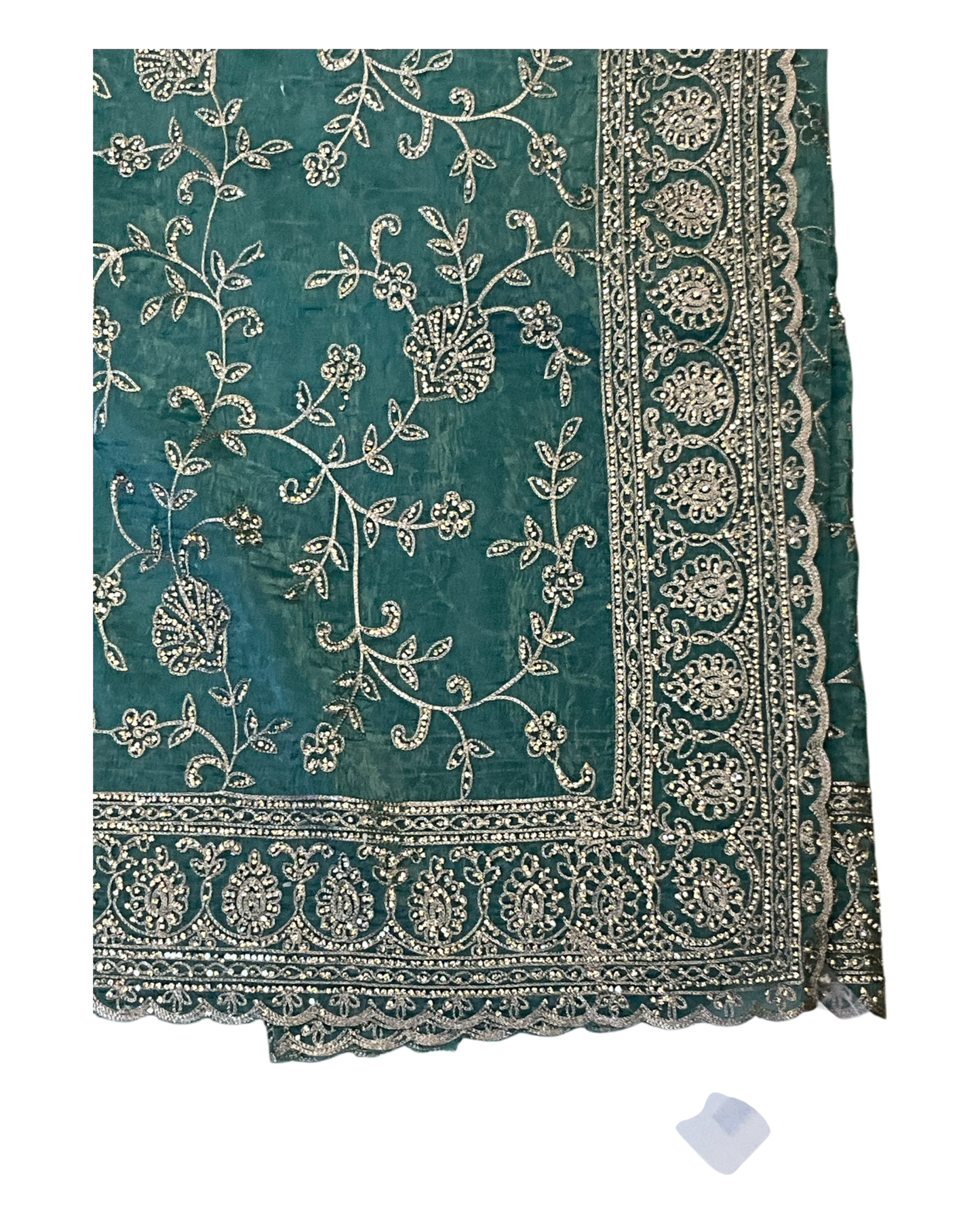 Light Blue - Rich Saree with Allover Embroidery and Blouse Piece - UK stock - 24hr Dispatch - RS2507 PT