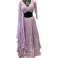 Pastel Lilac - Delicately Embroidered Chiffon Designer Lehenga Set - UK 12-16 - UK Stock - 24h Dispatch - NE2408 HP 0724