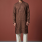 SALE! Size 42" - Brown - Mens Cotton Kurta Top only, Knee Length - SALE2606