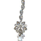 Clear / White - Silver Finish Small Size Tika Head Piece - Indian Ladies Fashion Jewellery - AE2434 11Vp24