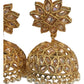 Gold - Large - Gold Finish Traditional Zhumki Earrings - Bollywood - Weddings - SV2411 C 0724