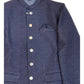 Navy Blue- PREMIUM Slim Fit Mens Self Brocade BandhGala / Prince / Chinese Collar Jacket - Fantastic Fit - VNS-JOD6097-30 10TP25