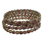 Antique Gold Finish FUCHSIA / MAGENTA  Reverse Stone Bangles (Set of 4) - Mix N Match - NBA2401Jp