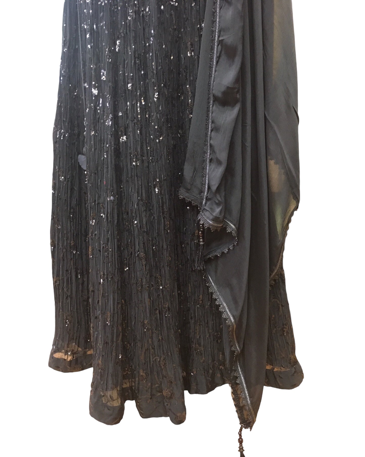 Stunning Intricately Embroidered Black Lehenga Set - Size 12 - UK Stock - 24h Dispatch - HD132 CY 0124