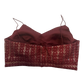 36" / UK 10 - Maroon / Burgundy - Sequins Work Strap Saree Blouse with cups - UK Stock - Quick Delivery - RNK - R780 -KK