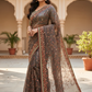Bronze / Brown - Classic Saree with Thread Work and Blouse Piece - UK stock - 24hr Dispatch - RS2513 TA