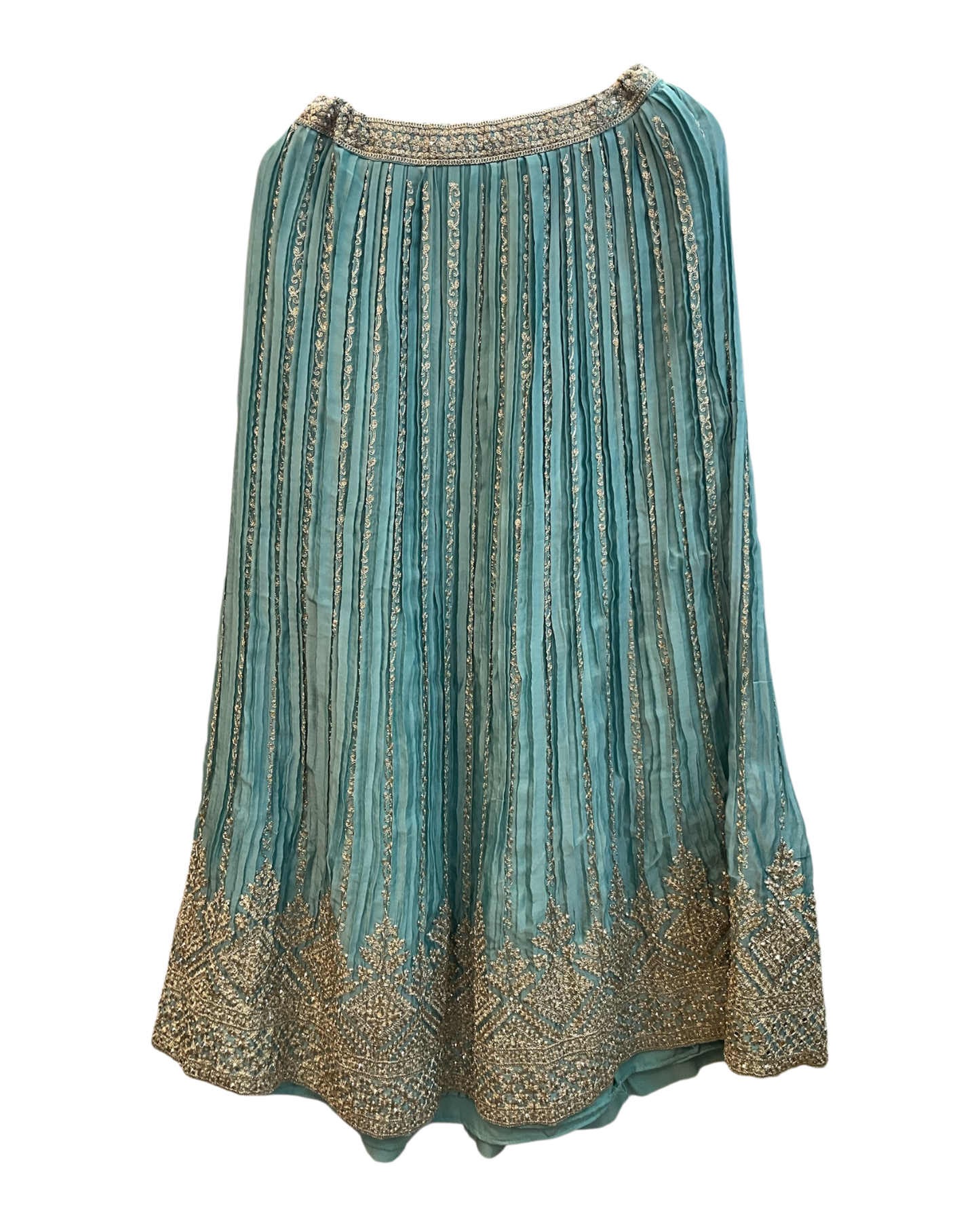 SALE ! Size UK 16 (42") Light Blue Pastel - Lehenga Set - Mehndi / Sangeet / Bridesmaids / Weddings / Garba  - UK Stock - 24h Dispatch - KTC250627  TK26