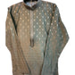 Pista Green - Banarasi Handloom Mens Indian Kurta set - UK Stock - Weddings / Walimas , Sangeet, Diwali, Eid, Mehndi / Henna - VEE2562 VR