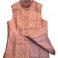 Coral - Banarasi Handloom Brocade Mens Waistcoat - UK Stock- Dispatch in 24 hrs - KCS241102 KK