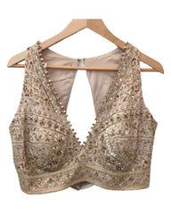 Champagne / Beige - Designer Silky Lehenga Set - Weddings , Sangeet,  Henna, Haldi - 24h Dispatch - ZC2401 KVY 0124