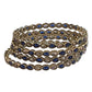 Antique Gold Finish Navy Blue Reverse Stone Bangles (Set of 4) - Mix N Match - NBA2401Jp