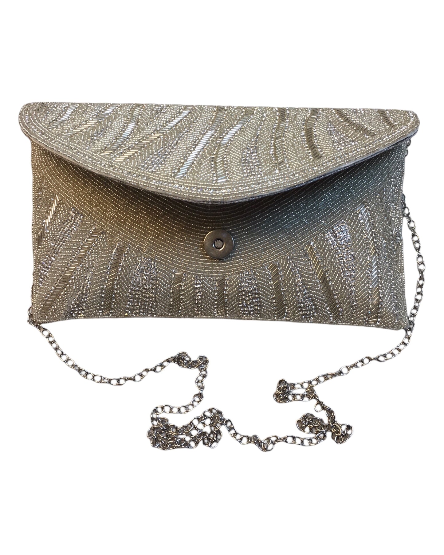 Silver - Rich Hand Embroidered Clutch Bag - AKB254 10KP24