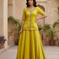 UK 20 / 46" - Yellow - Ladies Sharara / Palazzo Trousers Suit - UK Stock - Sangeet / Henna / Weddings - DIL8640 TP