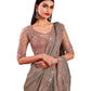 Rose Gold- Chiffon Saree with Fancy Ready made Blouse - SRV7907  PY 0624