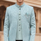 Light Sea Green - PREMIUM Slim Fit Mens BandhGala / Prince / Chinese Collar Open Jacket with inside Waistcoat- Fantastic Fit - CS2506 JA 0625