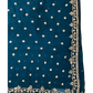 Teal - Rich Saree with Stone Work Border and Blouse Piece - UK stock - 24hr Dispatch - RS2501 TH
