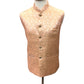 Peach - Banarasi Handloom Brocade Mens Waistcoat - KCS2304 KK 0923