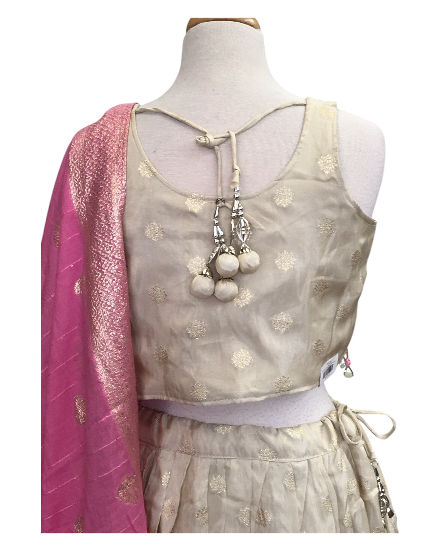 Size 14 / 40" Bust - Cream - Ready Made Lehenga Set - UK Stock - 24h Dispatch - KTC2501 57 TV