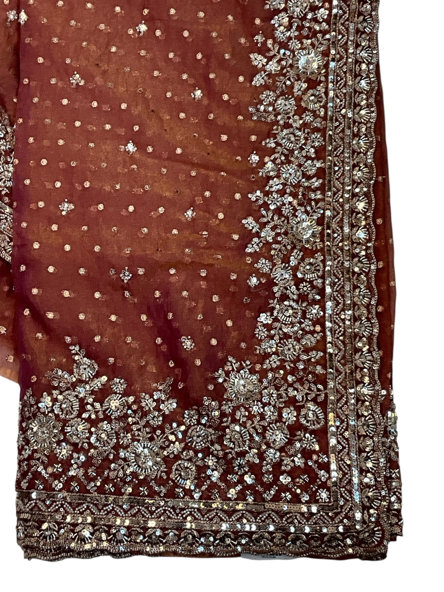Coral Pink - Fancy Party Saree with Blouse Piece - UK stock - 24hr Dispatch - SP2622 PK