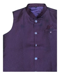 Wine - Self Brocade Indian Mens Waistcoat / Bandi - Bollywood - CS2303 KT 0523