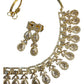 Gold - Medium Size Gold Finish Necklace Set with Earrings - SB568  11KK24
