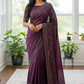 Sale! Wine - Fancy Saree with Blouse Piece - VC2310 KVP 0323