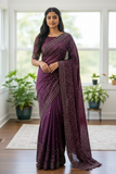 Sale! Wine - Fancy Saree with Blouse Piece - VC2310 KVP 0323