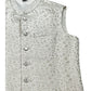 Off White / Cream  Self Banarasi Brocade - Premium Mens Waistcoat - VNS-JKT16 10KP25