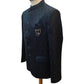 Teal / Rama - PREMIUM Slim Fit Mens Self Brocade BandhGala / Prince / Chinese Collar Jacket - Fantastic Fit - CS2501 01TA25